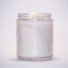 Load image into Gallery viewer, scented soy candle in medium jar with wooden wick | chloe and crown 
